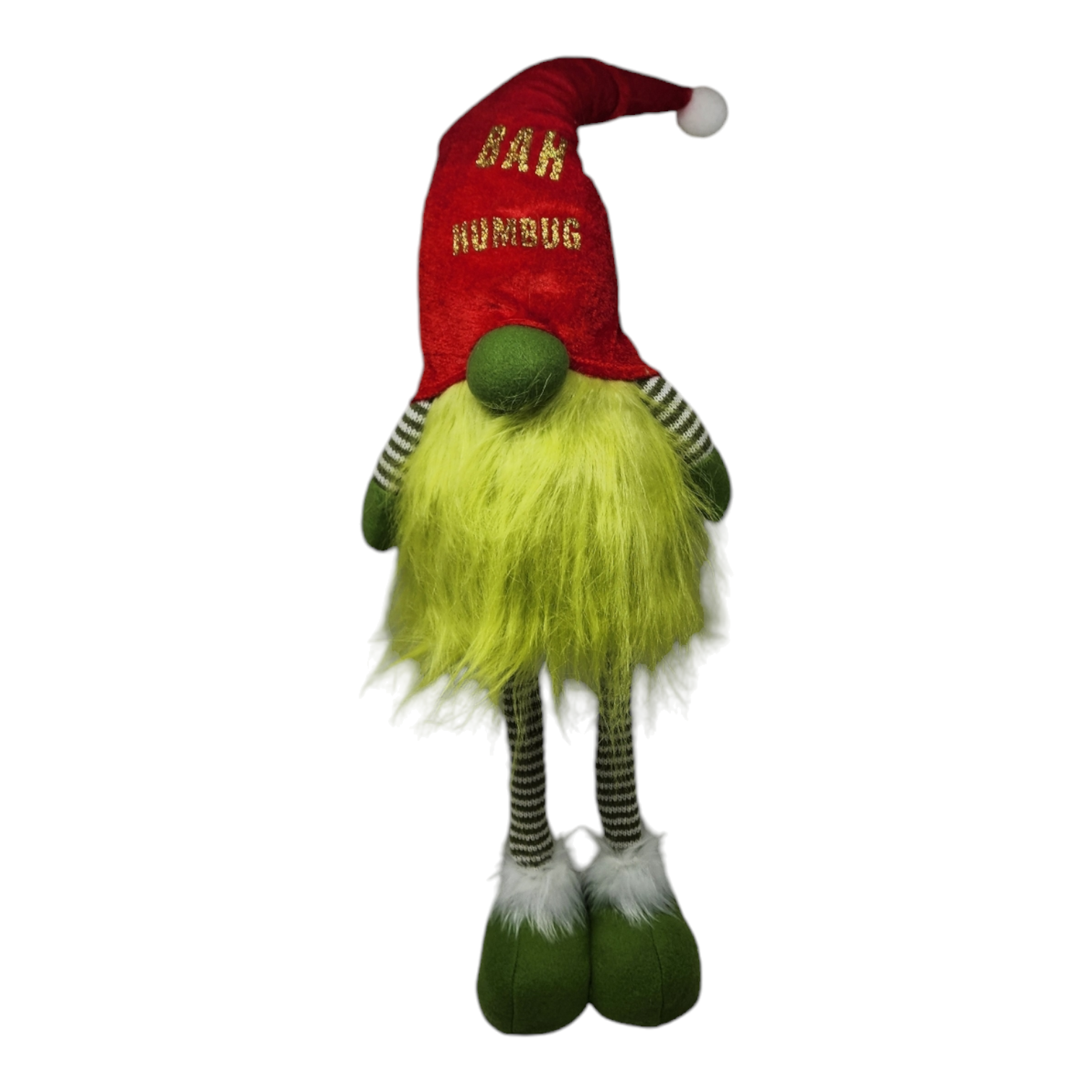 Lighted Grumpy Gnome - 2 Foot Tall - Bah Humbug