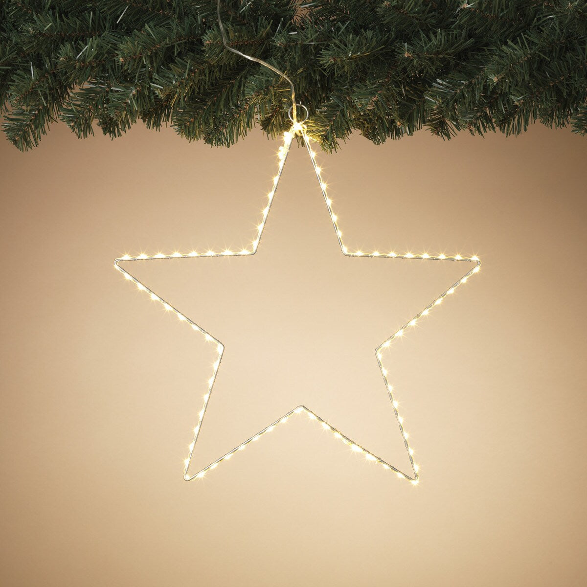 Lighted Metal Star - 15 Inch - Warm White