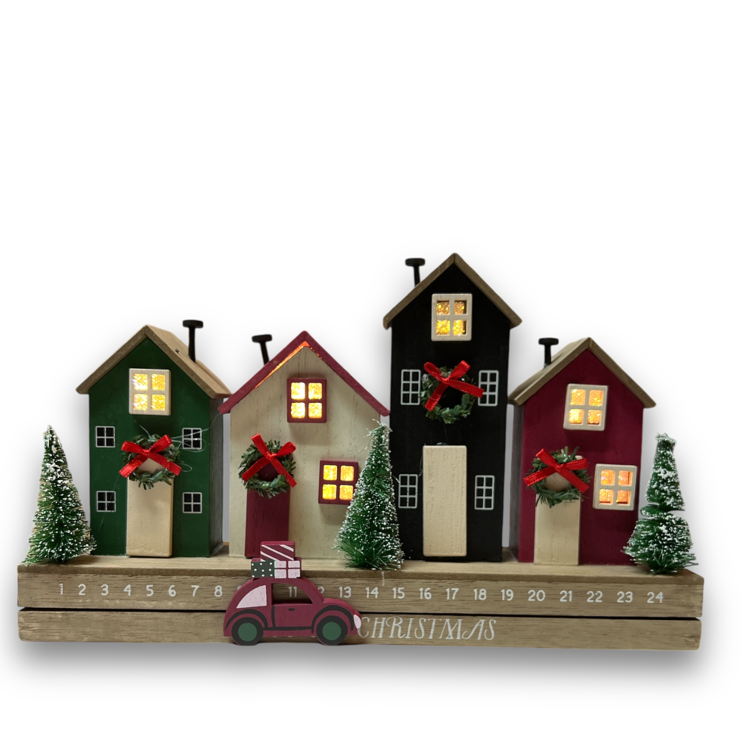 Lighted Row House Countdown Calendar