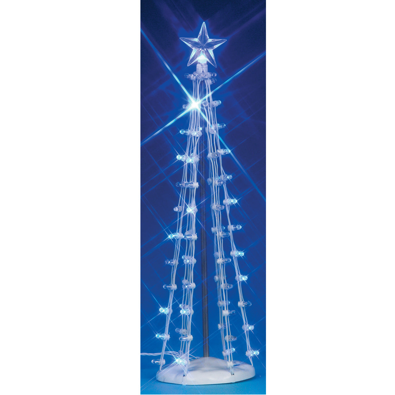 Lighted Silhouette Tree - Blue - 9 Inch