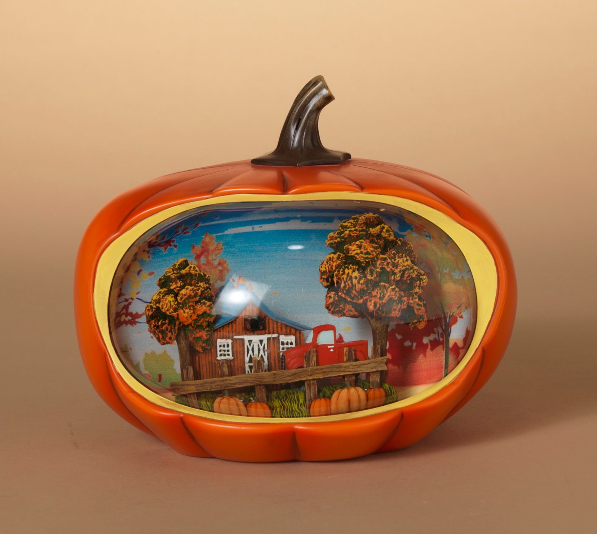 Lighted Spinning Water Globe Harvest Pumpkin