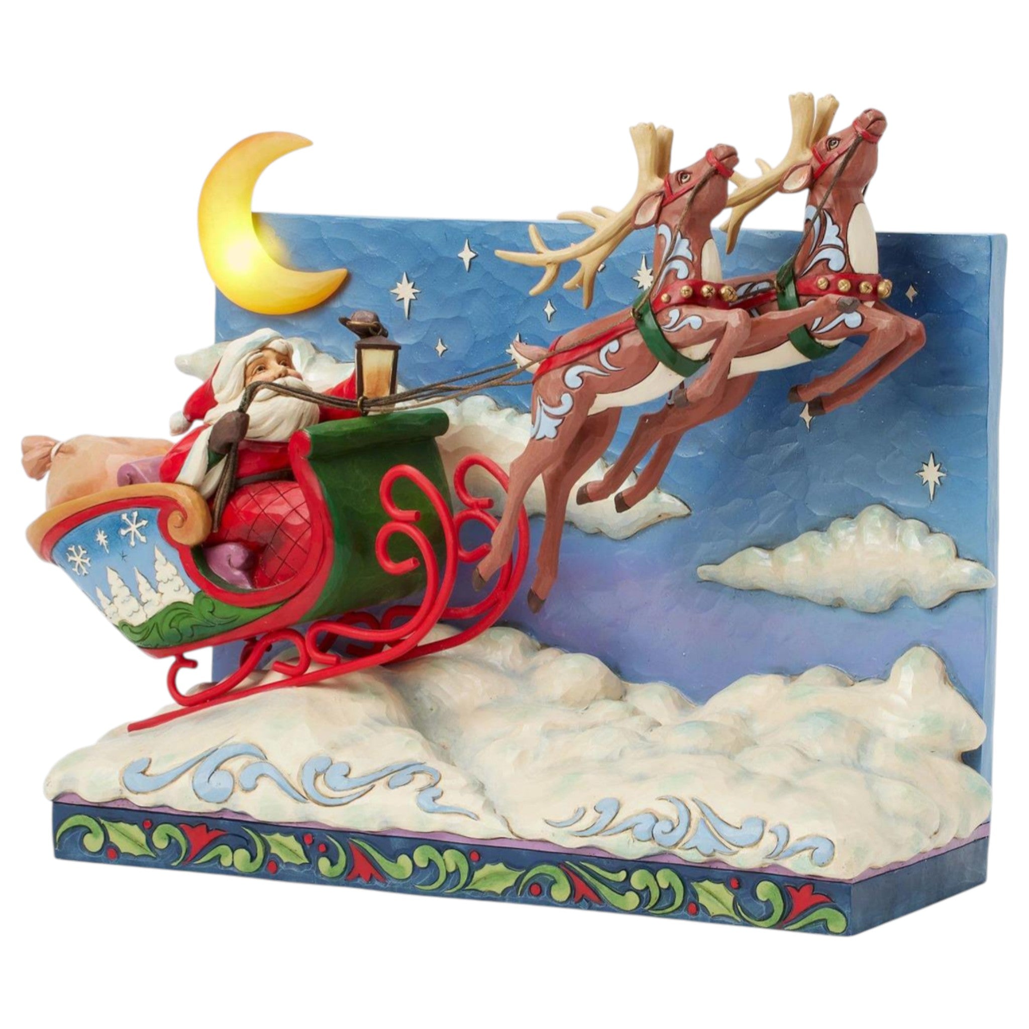 Lighted St. Nicholas is on His Way Figurine