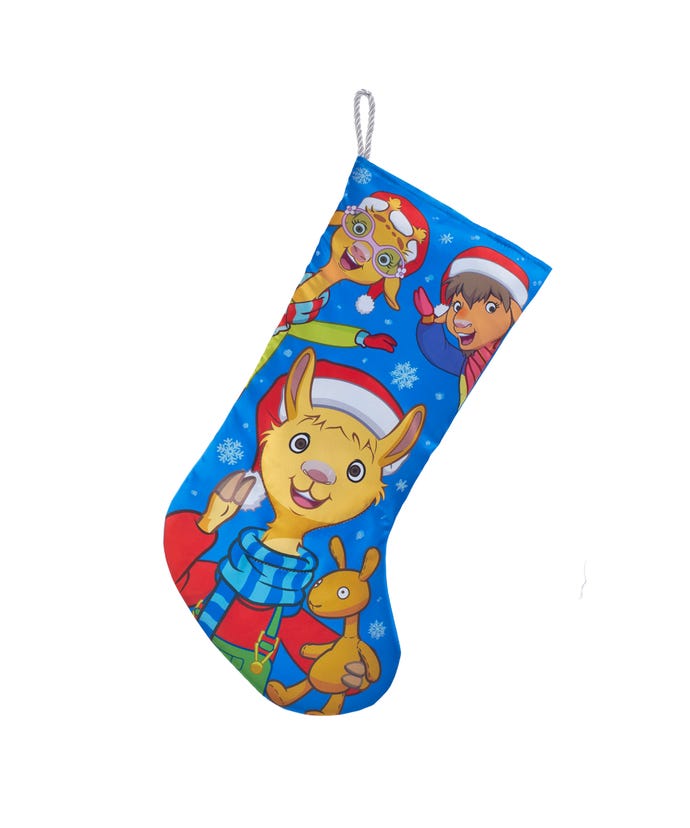 Llama Llama and Friends Blue Printed Stocking
