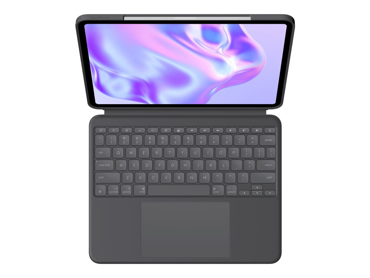 Logitech Combo Touch - Keyboard and folio case - with trackpad - backlit - Apple Smart connector - QWERTY - US - graphite - for 920-012658