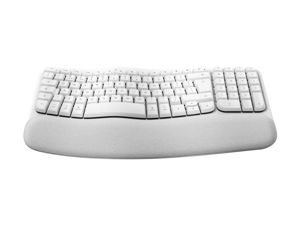 Logitech Ergo Series Wave Keys for Mac - Keyboard - wireless - Bluetooth LE - QWERTY - US - off-white 920-012402