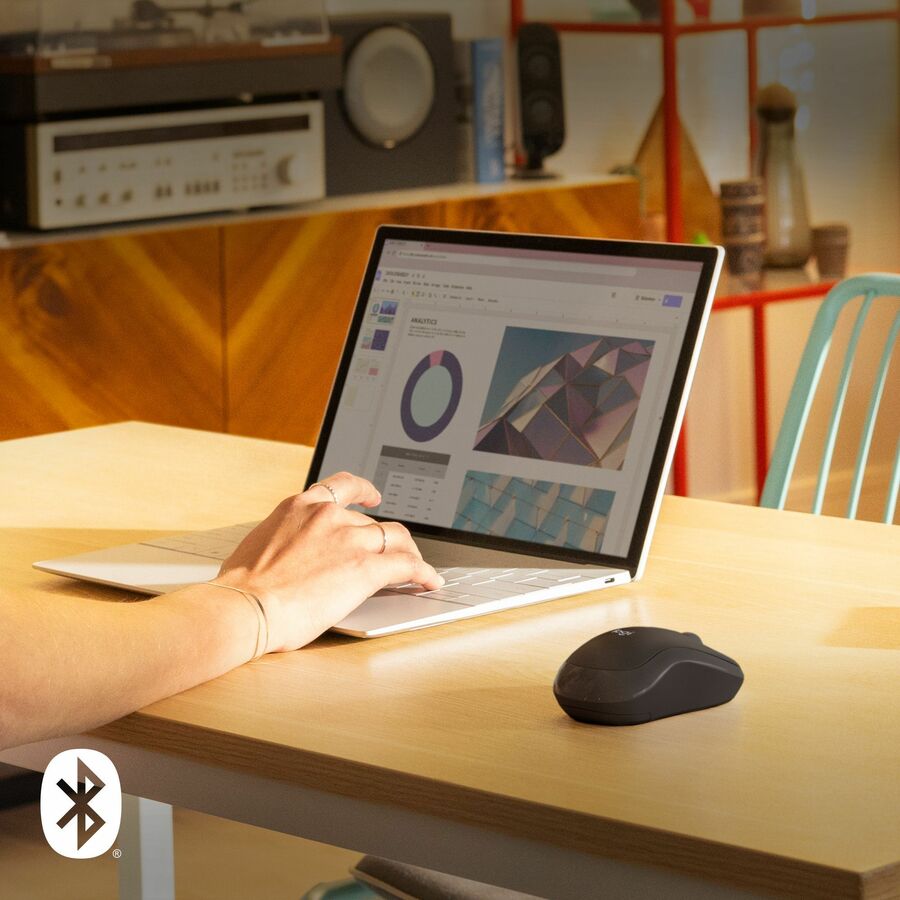 Logitech M240 Silent Bluetooth Mouse - Travel Mouse - Wireless - Bluetooth - Graphite -