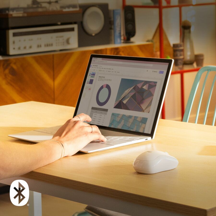 Logitech M240 Silent Bluetooth Mouse - Travel Mouse - Wireless - Bluetooth - Off White -