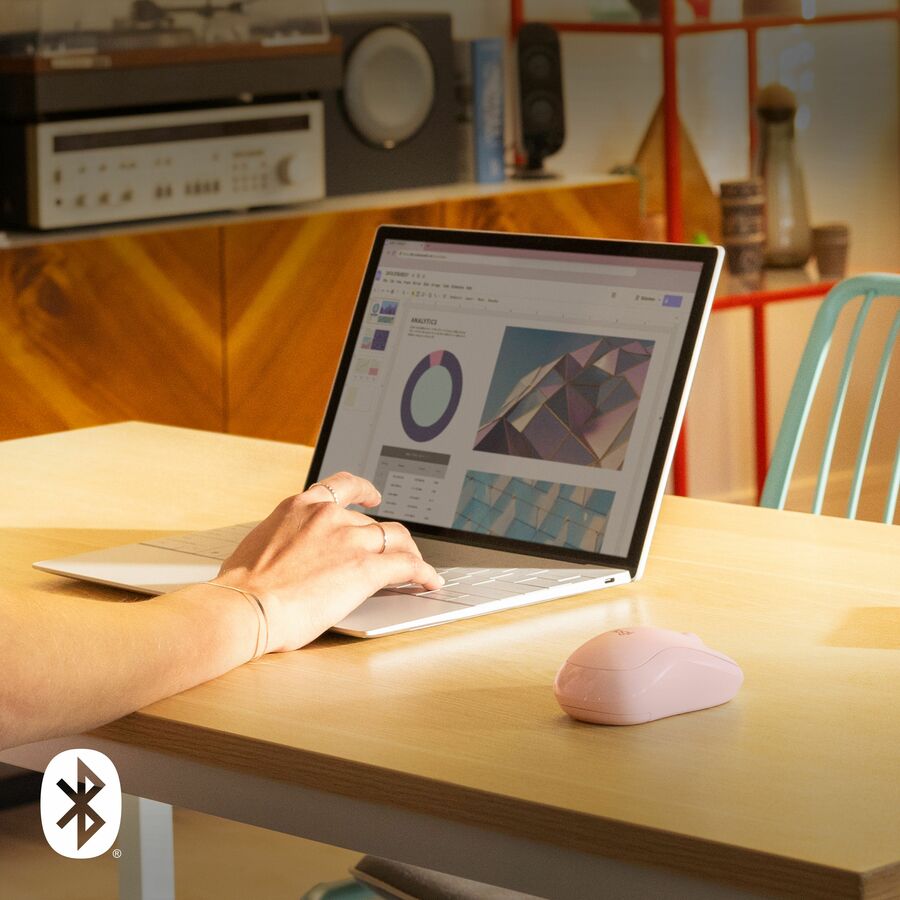 Logitech M240 Silent Bluetooth Mouse - Travel Mouse - Wireless - Bluetooth - Rose -