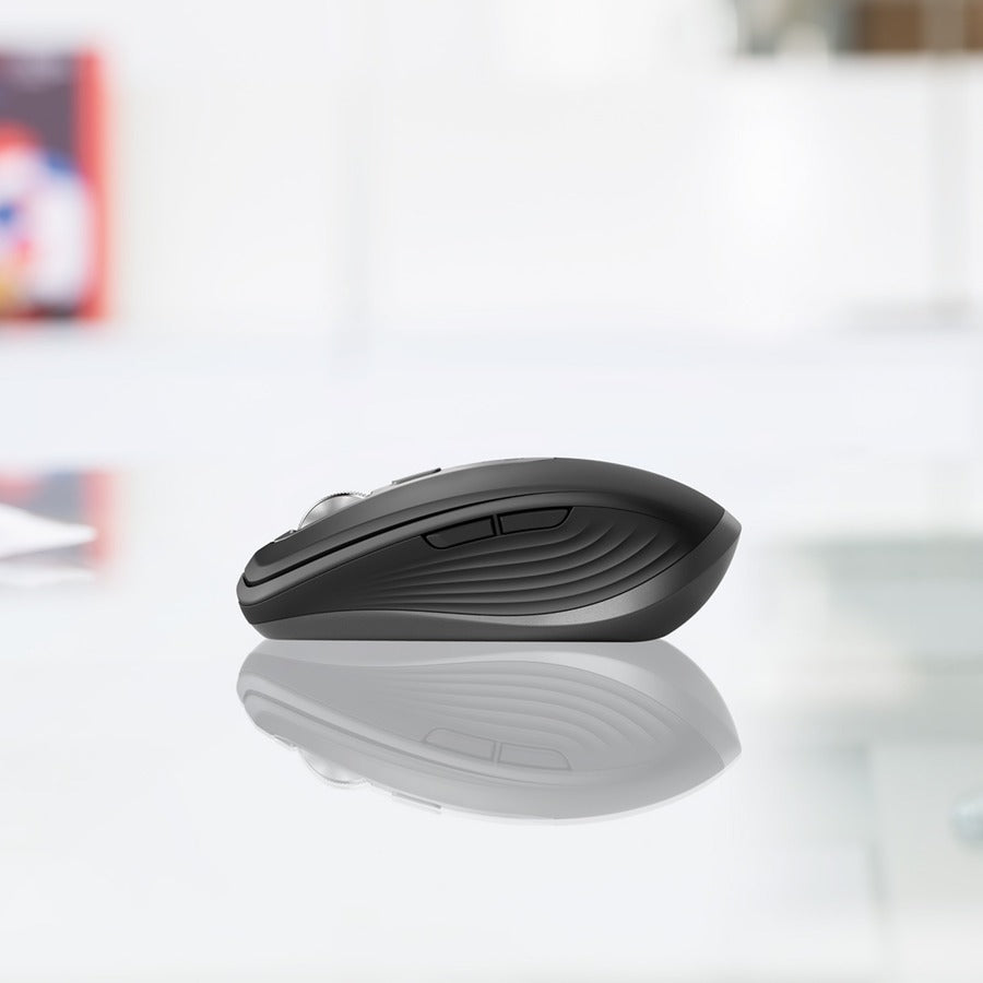 Logitech MX Anywhere 3 Compact Performance Mouse, Wireless, Comfort, Fast Scrolling, Any Surface, Portable, 4000DPI, Customizable Buttons, USB-C, Bluetooth, Apple Mac, iPad, Windows PC, Linux, Chrome (Black) 910-005987