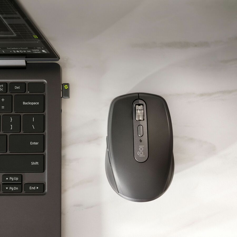 Logitech MX Anywhere 3S for Business - Wireless Mouse - Darkfield - Wireless - Bluetooth