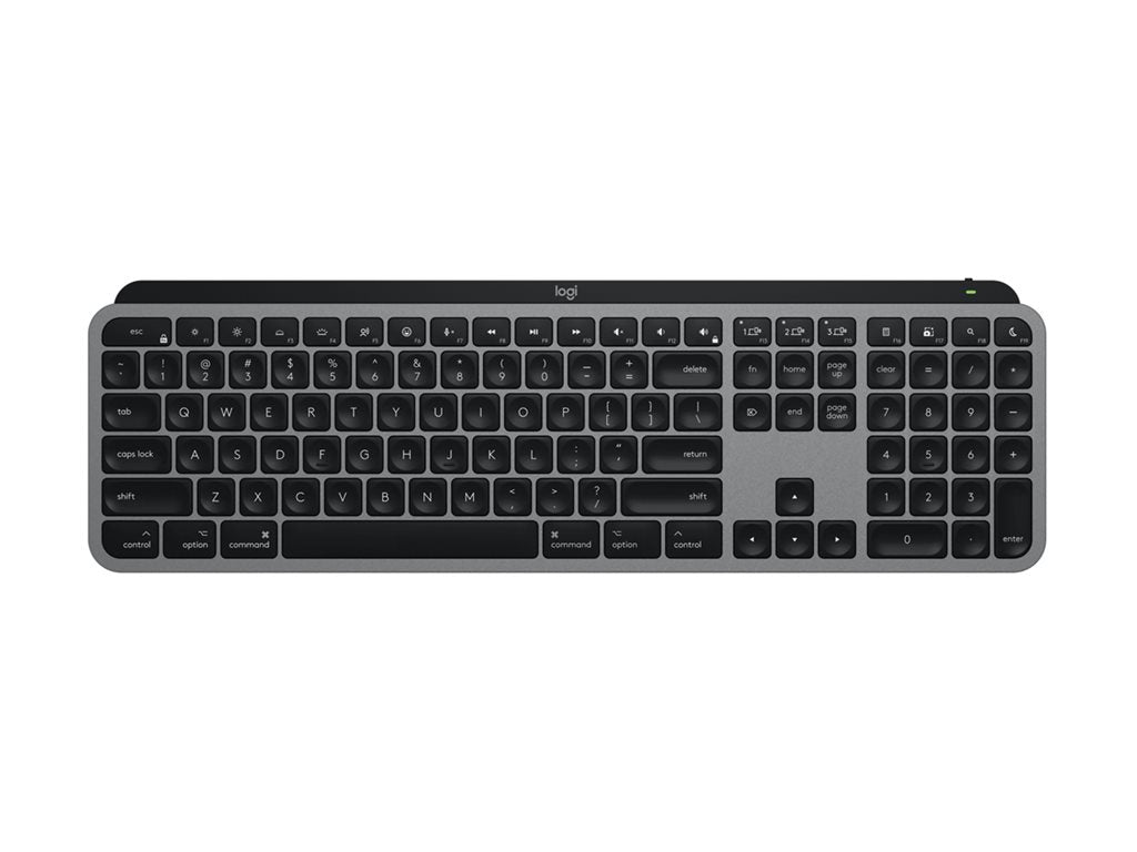Logitech Master Series MX Keys S for Mac - Keyboard - full size - backlit - wireless - Bluetooth LE - QWERTY - English - space 920-011621