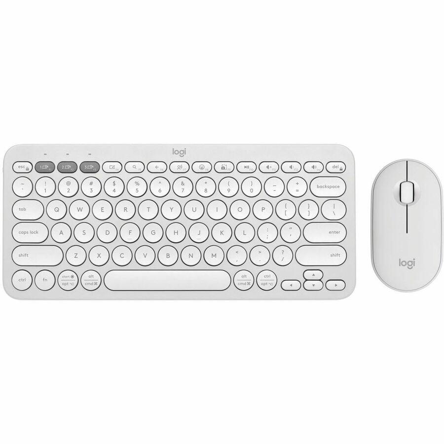 Logitech Pebble 2 Combo, Wireless Keyboard and Mouse, Quiet and Portable, Customizable, 920-012198