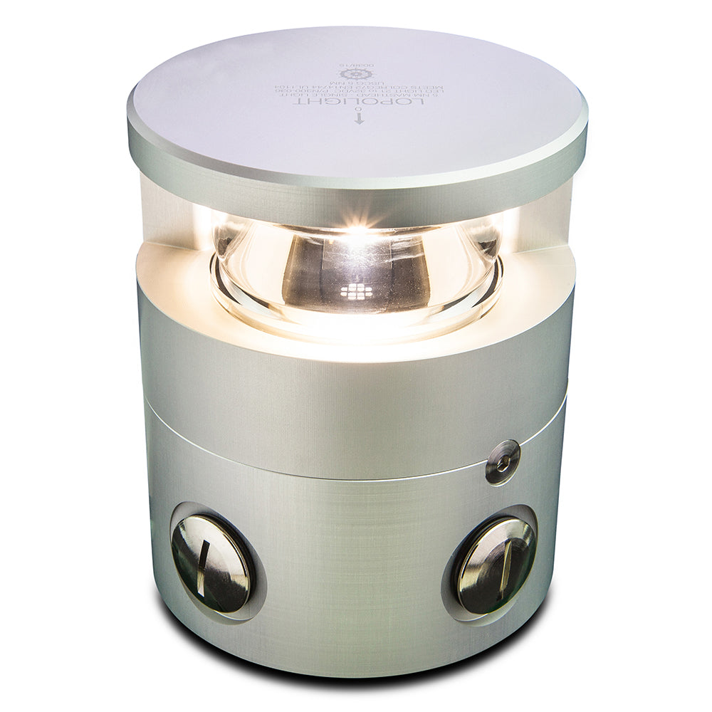 Lopolight Series 300-036 - Masthead Light - 5NM - Horizontal Mount - White - Silver