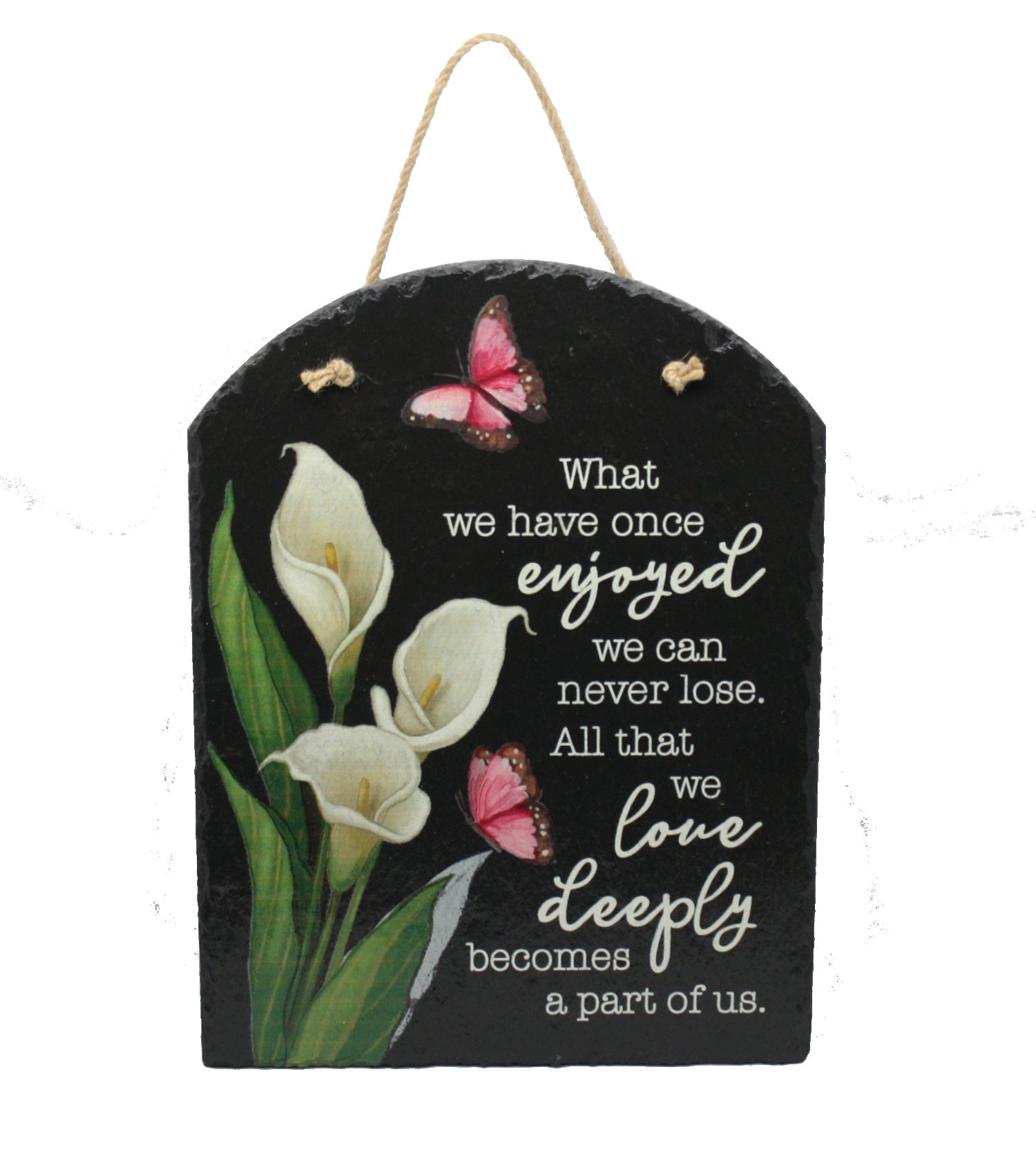Love Deeply Slate Garden Plaque
