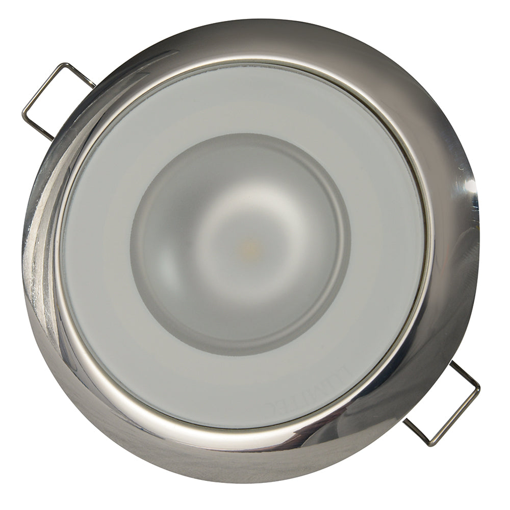Lumitec Mirage - Flush Mount Down Light - Glass Finish/Polished SS - 4-Color