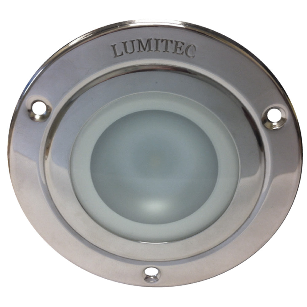 Lumitec Shadow - Flush Mount Down Light - Polished SS Finish - 3-Color Red/Blue Non