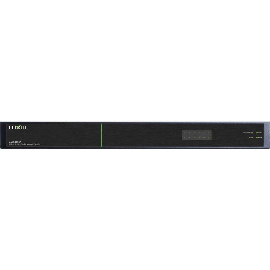 Luxul 12-Port/8 PoE+ Gigabit Managed Switch - 12 Ports - Manageable - Gigabit Ethernet -