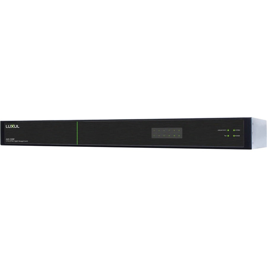 Luxul 12-Port/8 PoE+ Gigabit Managed Switch - 12 Ports - Manageable - Gigabit Ethernet -