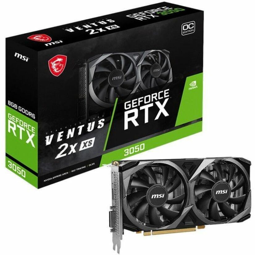 MSI NVIDIA GeForce RTX 3050 Graphic Card - 8 GB GDDR6 - 7680 x 4320 - 1.81 GHz Boost Clock