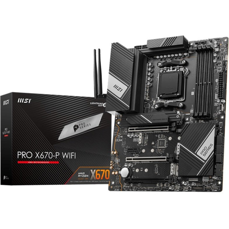 MSI PRO X670-P WIFI Desktop Motherboard - AMD X670 Chipset - Socket AM5 - ATX X670PROPWIFI