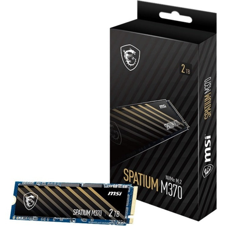 MSI SPATIUM M370 2 TB Solid State Drive - M.2 2280 Internal - PCI Express NVMe (PCI Express NVMe 3.0 x4) SM370N2TB
