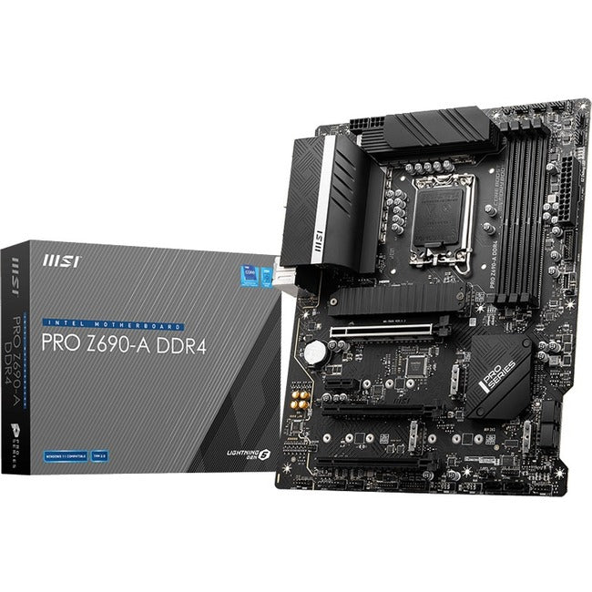 MSI Z690-A DDR4 Desktop Motherboard - Intel Z690 Chipset - Socket LGA-1700 - Intel Optane Memory Ready - ATX PROZ690ADDR4