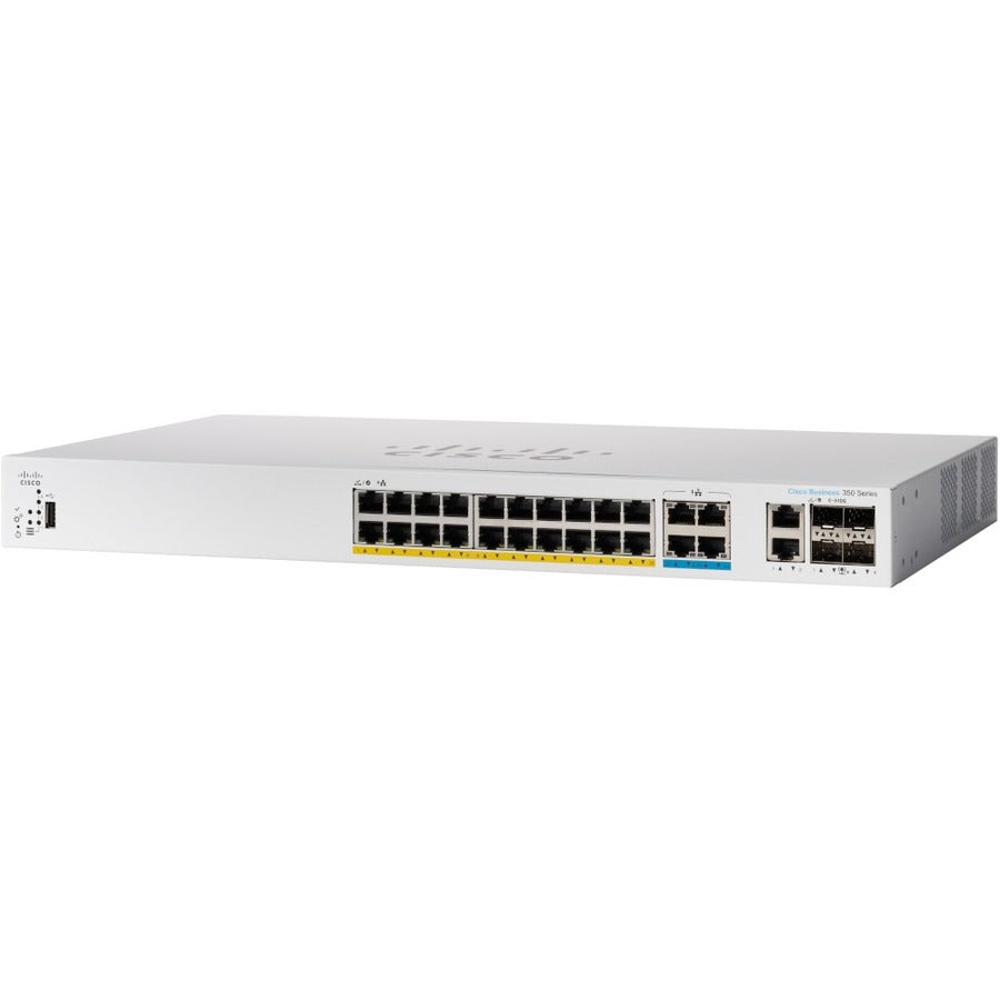 Managed PoE Switch - Cisco Business 350 CBS350-24MGP-4X 24-Port 10G SFP+ | Tecisoft CBS350-24MGP-4X-NA