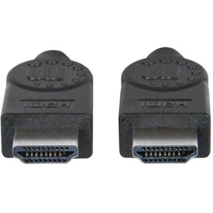 Manhattan HDMI Male to Male High Speed Shielded Cable with Ethernet, 6.6', Black