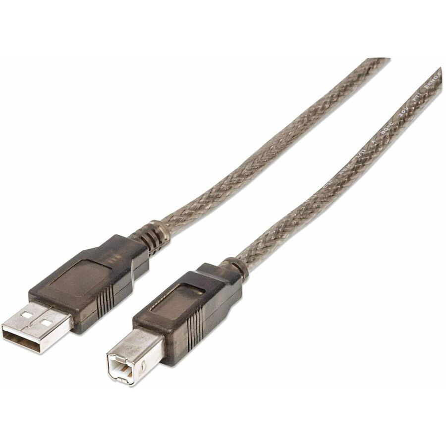 Manhattan Hi-Speed A Male/B Male USB Active Cable, 36' - Provides a single,