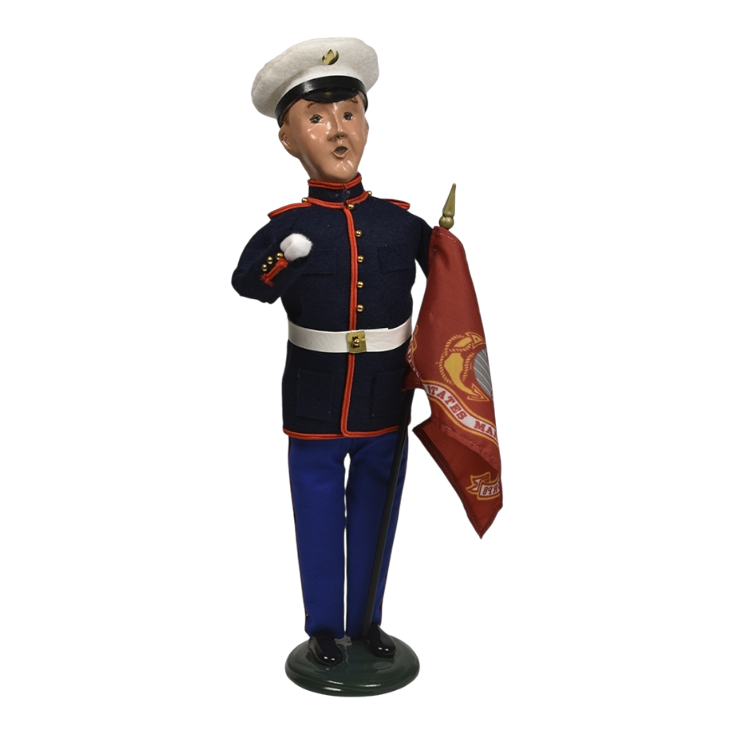 Marine Man with Flag - Caroler