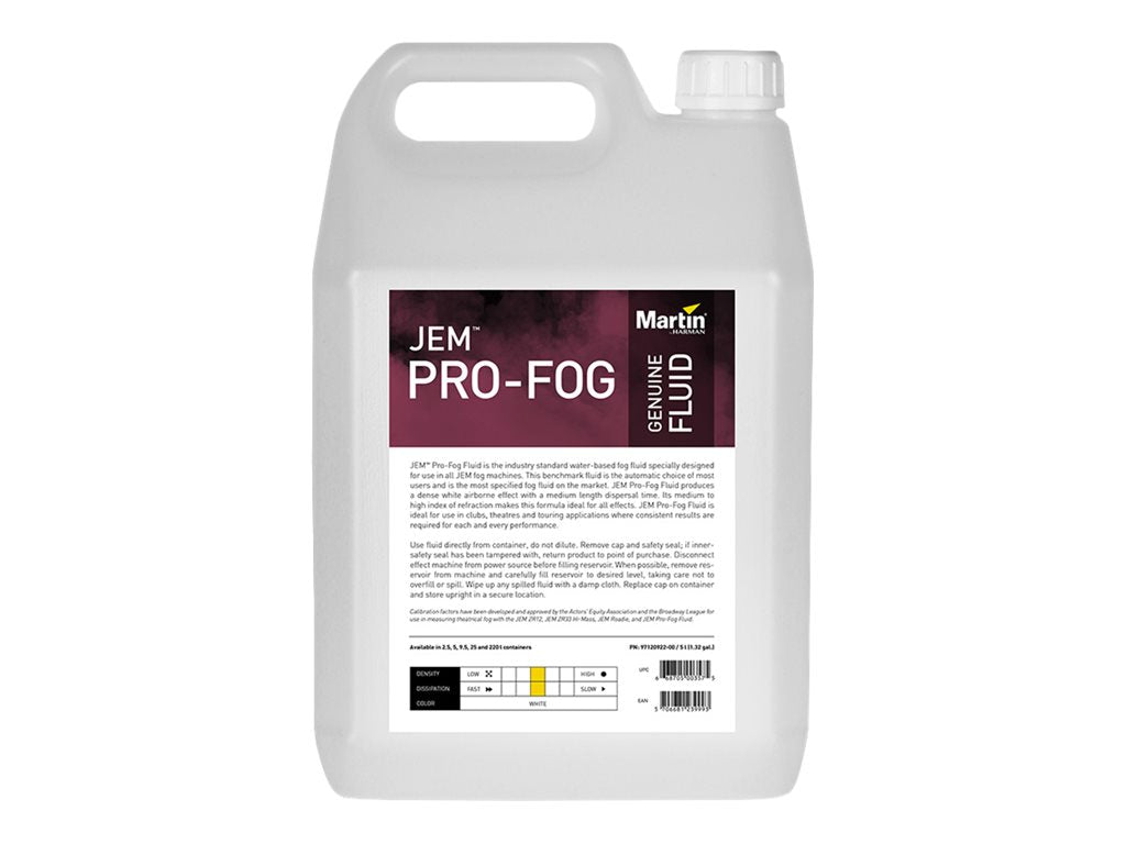 Martin JEM Pro-Fog - Fog machine fluid - 5 liters - bottle (pack of 4)