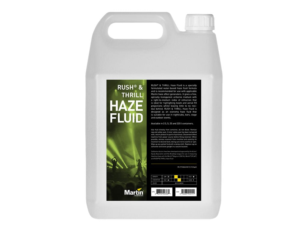 Martin RUSH & THRILL - Haze machine fluid - 5 liters - bottle (pack of 4)