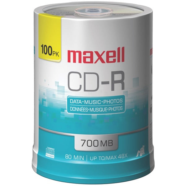 Maxell 648200 - CDR80100S CD-R 48x 700 MB/80-Minute Blank Discs on Spindle (100