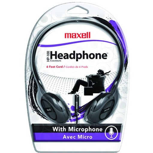 Maxell Adjustable Headphone With 6 Foot Cord