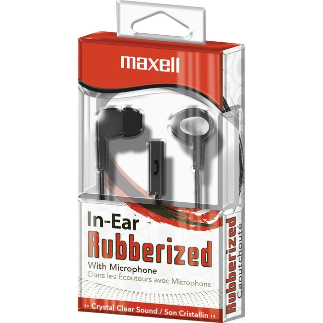 Maxell Black Earbuds With Mic