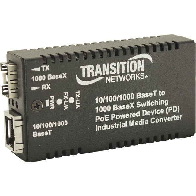 Media Converter 10/100/1000BaseTX to 1000Base SFP Industrial Unidirectional RX - Lantronix M/GE-ISW-SFP-01-URX | Tecisoft