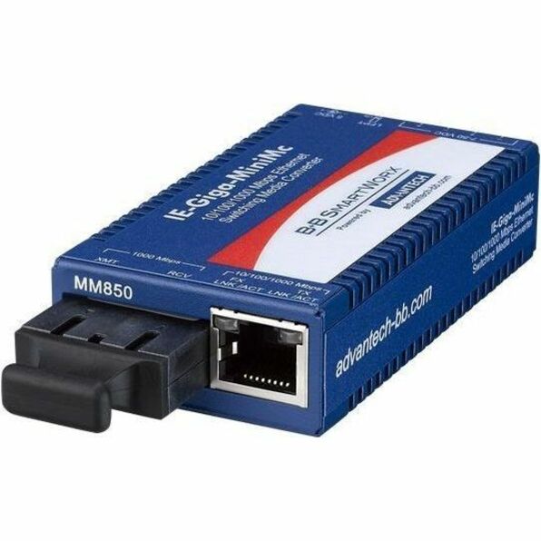 Media Converter - Advantech IMC-370I-SE-B Miniature 1000TX/LX Single-Mode 1310nm 40km SC | Tecisoft