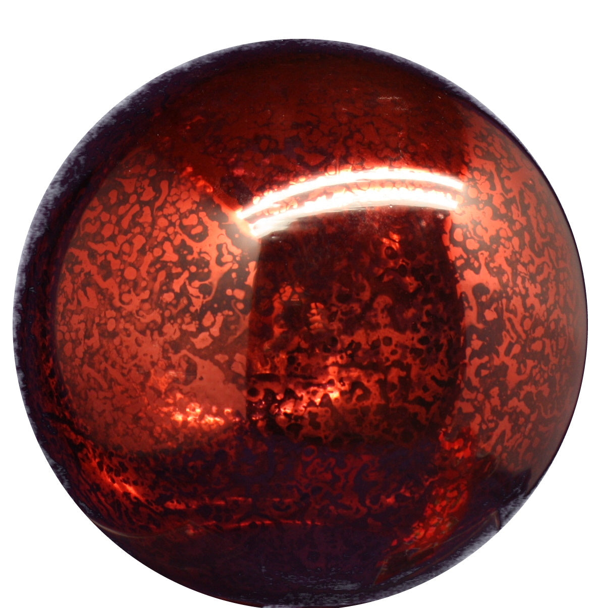 Mercury Glass Gazing Ball - Red Small
