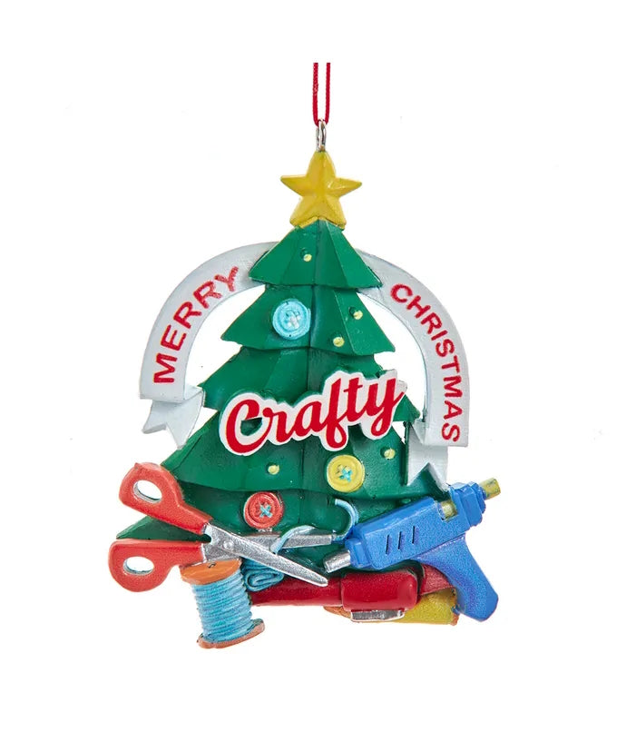 Merry Christmas Crafty Tree Ornament