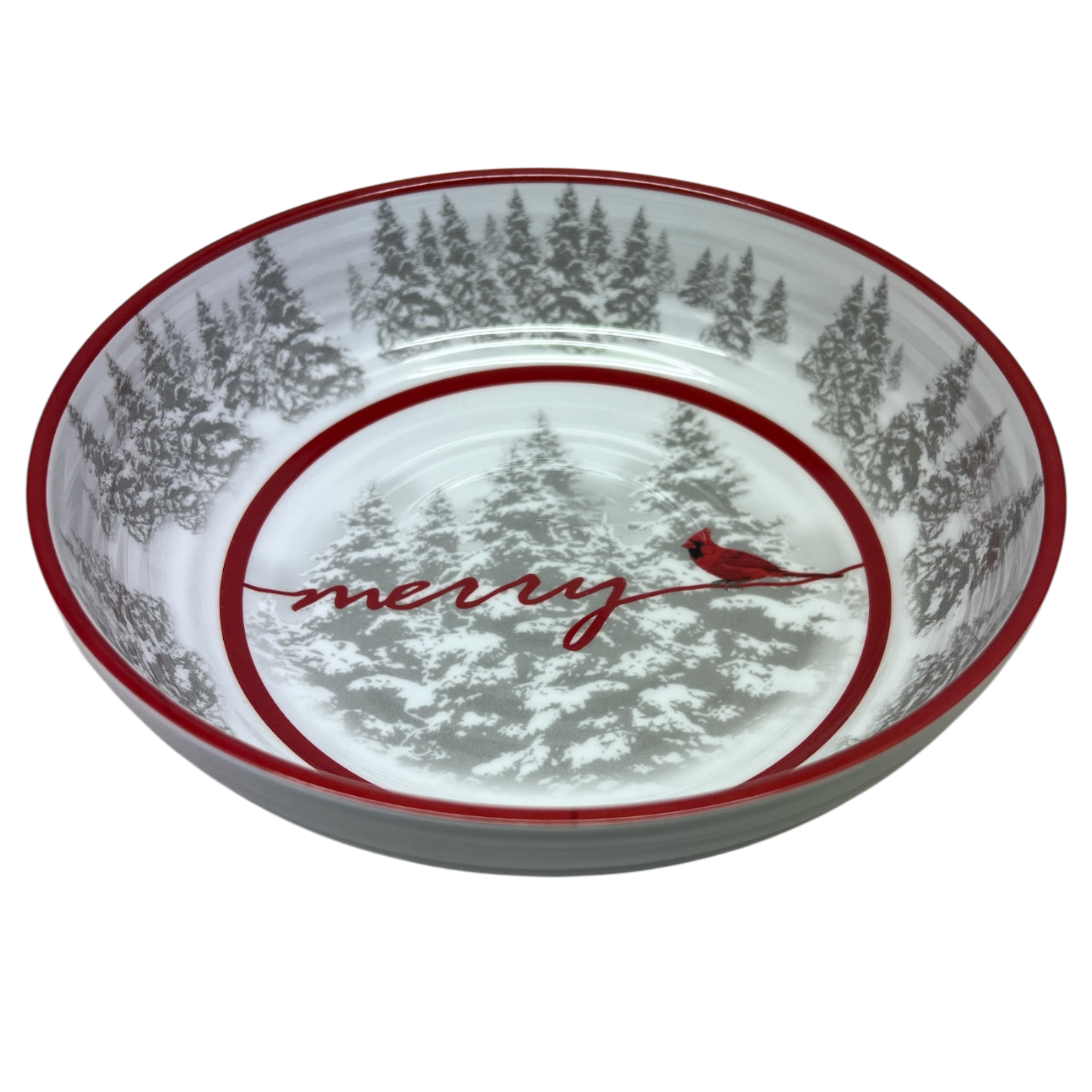 Merry Winter Scene Melamine Bowl