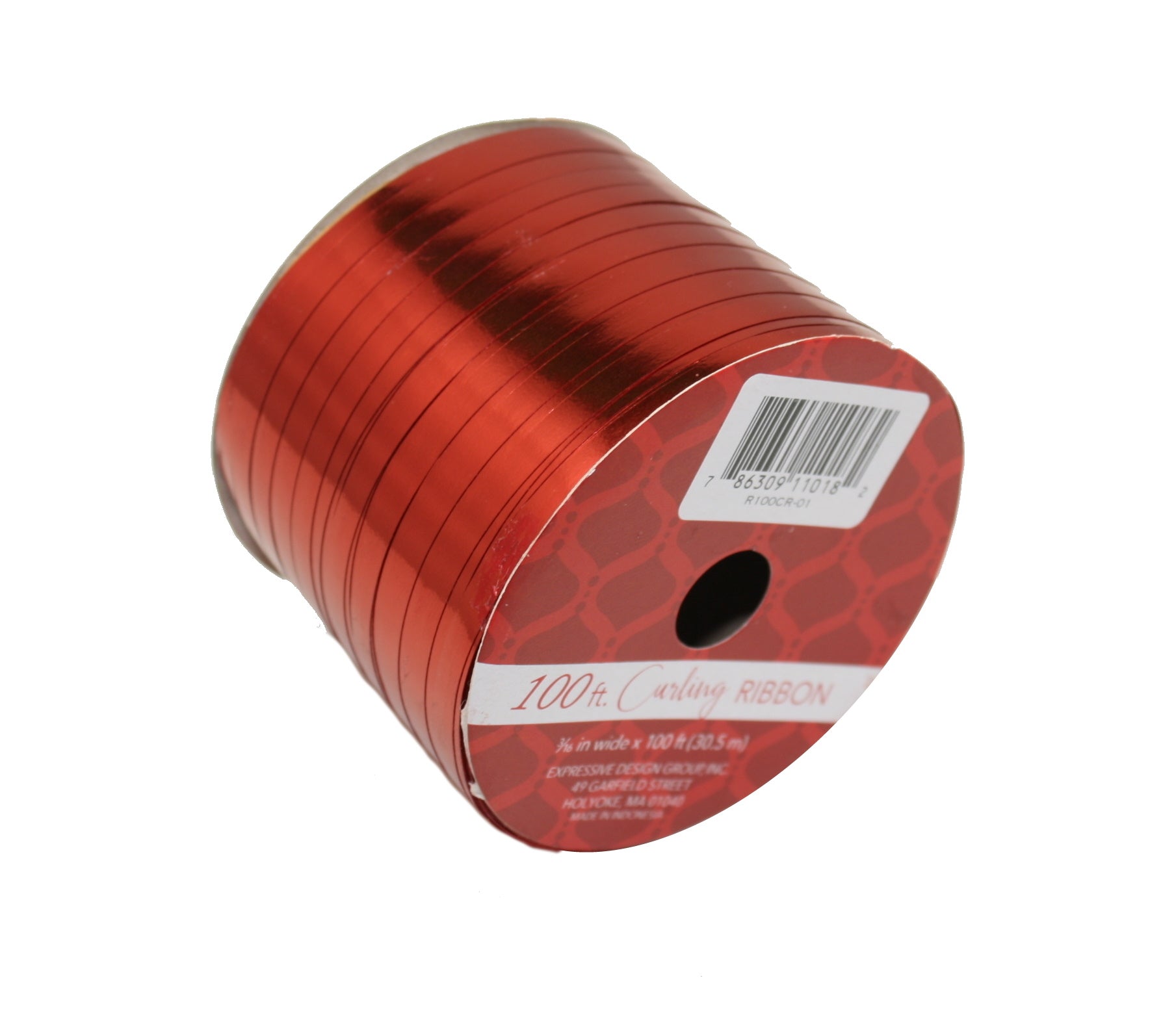 Metallic Style Curling Ribbon -3/16 inch X 100 Feet - Shiny Red