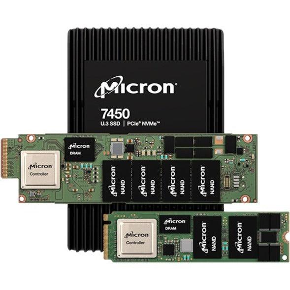 Micron 7450 PRO 960 GB Solid State Drive - M.2 22110 Internal - PCI Express NVMe (PCI Express NVMe 4.0) - Green