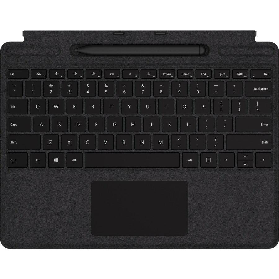 Microsoft- IMSourcing Signature Keyboard/Cover Case for 13" Microsoft Surface Pro 8, Surface Pro X Tablet - Black