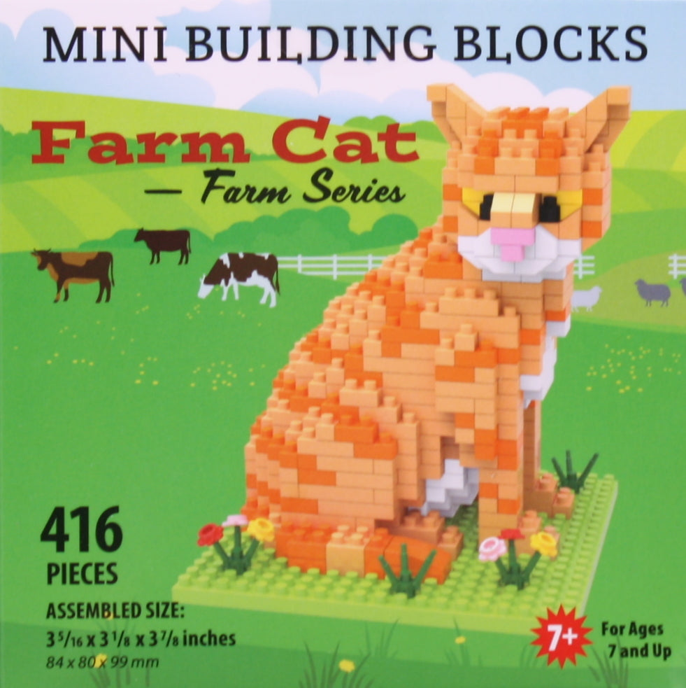 Mini Building Blocks - Farm Series - Cat