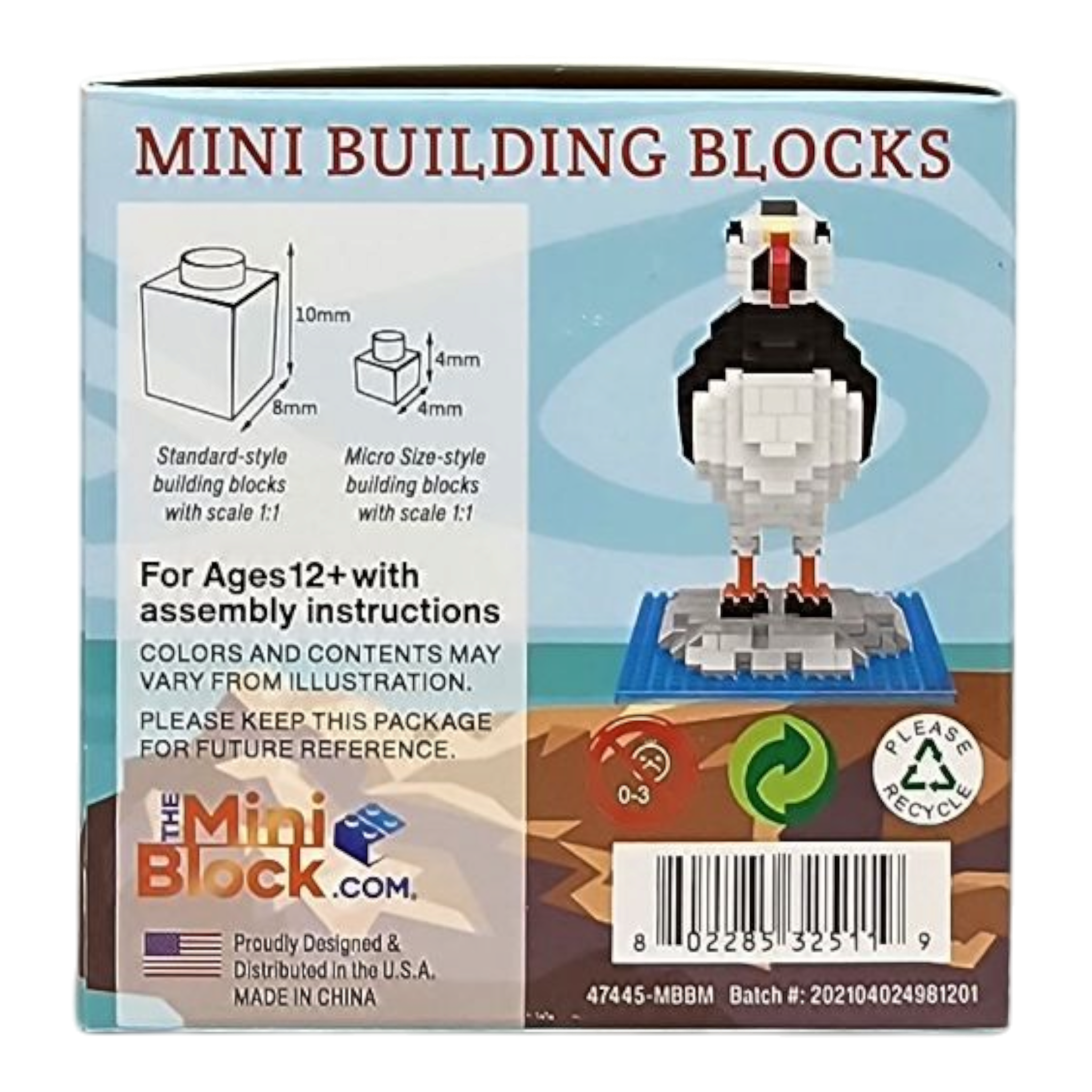 Mini Building Blocks - Puffin