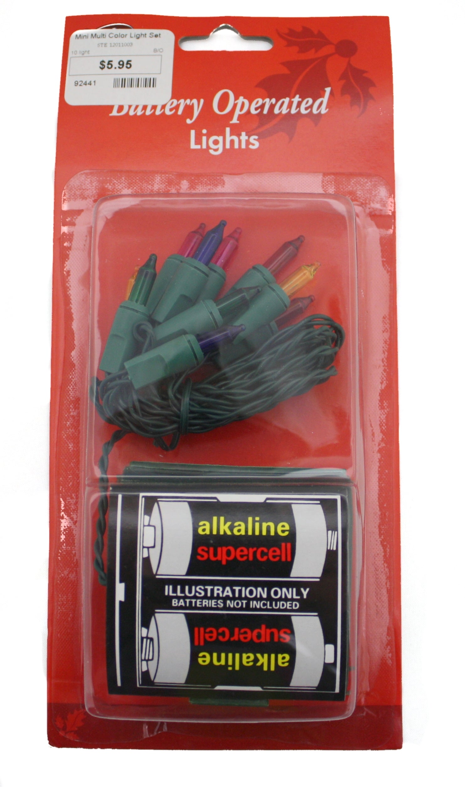 Mini Multi Color Light Set - B/O - 10 light