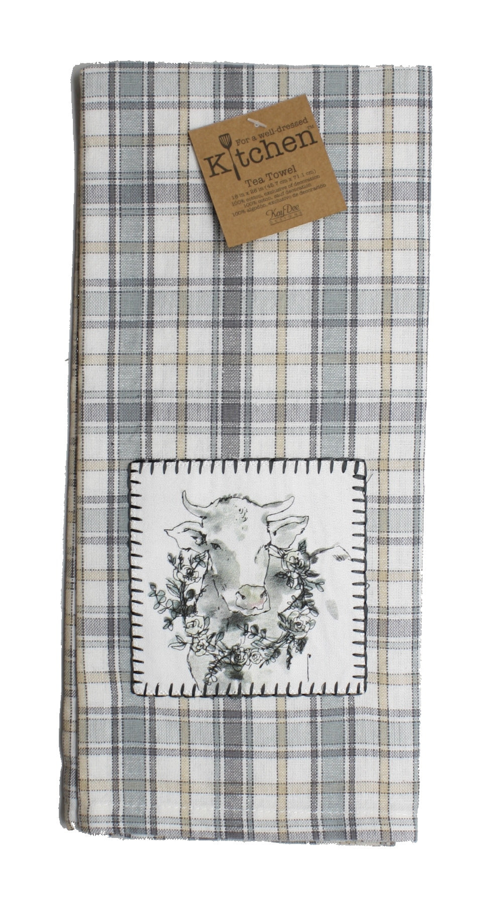 Modern Farmhouse Tea Towel - Cow