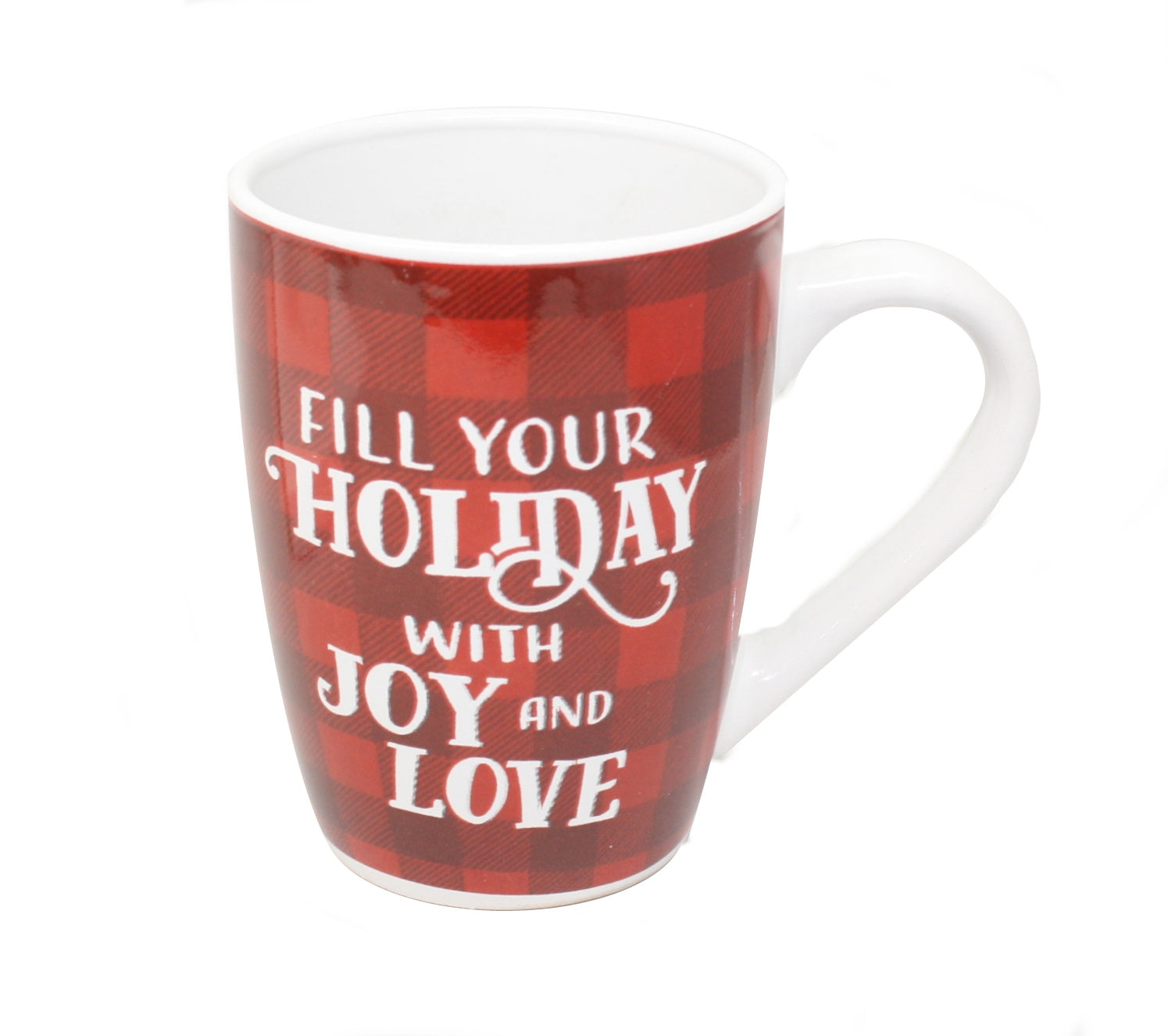 Modern Plaid Holiday Mugs -