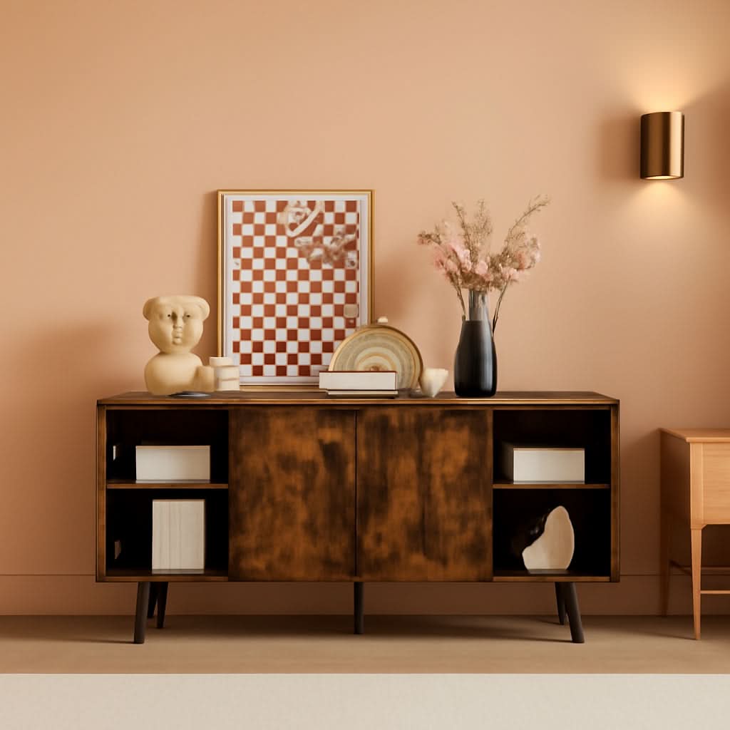 Modern TV Stand For 50Inch TV With Adjustable Shelves
