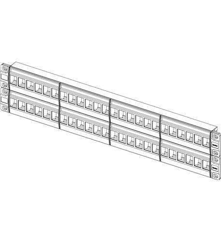 Modular Blank patch panel 48 ports 2U HY-PPBL4-19-48-RM